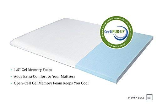 Lull - Memory Foam Mattress Topper | Twin XL Size | 1.5" Gel Memory Foam, Therapeutic Support, Breathable for Ideal Temperature, and 3-Year Warranty