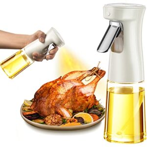 oil sprayer for cooking, 240ml glass olive oil sprayer mister, olive oil spray bottle, kitchen gadgets accessories for air fryer, canola oil spritzer, widely used for salad making, baking, frying, bbq