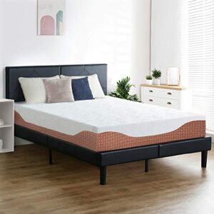 primasleep 10 inch multi-layered memory foam mattress, brown, full size