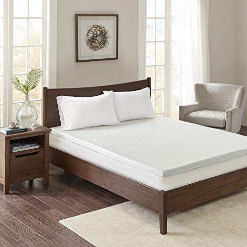 Sleep Philosophy Gel Infused Memory Foam Mattress Topper Luxurious All Season Enhanced Bed Support, Queen(2" Thick), Removable Cooling Cover