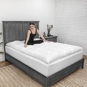 ecopedic 2.5-inch memoryloft 100% cotton cover-queen mattress topper, white