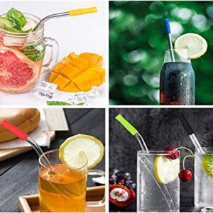 100pcs Straws Tips Reusable Silicone Straws Covers Food Grade Silicone Mouth Pieces Single Wrapped 6MM Outer Diameter Straws Tips Covers Silicone Tips for Metal Straws Stainless Steel Straws