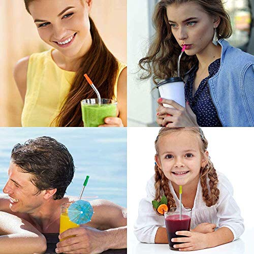 100pcs Straws Tips Reusable Silicone Straws Covers Food Grade Silicone Mouth Pieces Single Wrapped 6MM Outer Diameter Straws Tips Covers Silicone Tips for Metal Straws Stainless Steel Straws