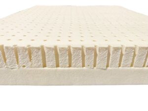 organictextiles organic latex mattress topper, queen size 3" inch, gols certified, dual firmness: soft and firm sides for comfort, premium organic cotton cover protector for extended durability,…