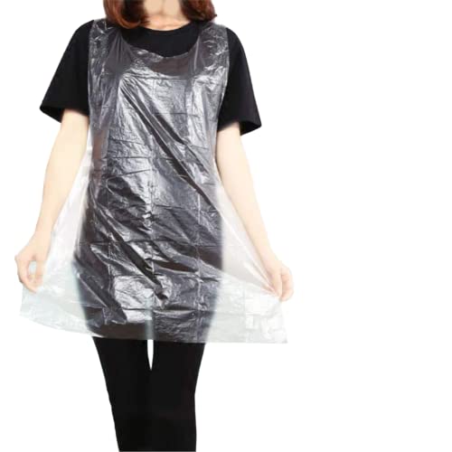 UniPleased Disposable Aprons (50 Count), Plastic apron for Painting Party, Cooking, Housework, Picnic etc.