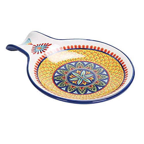 Bico Havana Ceramic Spoon Rest for Stove Top, Kitchen Counter, House Warming Gift, Dishwasher Safe