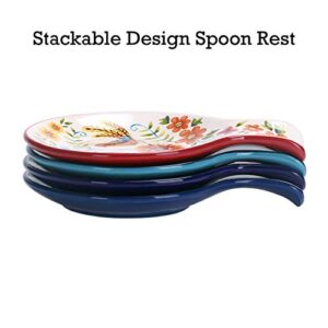 Bico Havana Ceramic Spoon Rest for Stove Top, Kitchen Counter, House Warming Gift, Dishwasher Safe