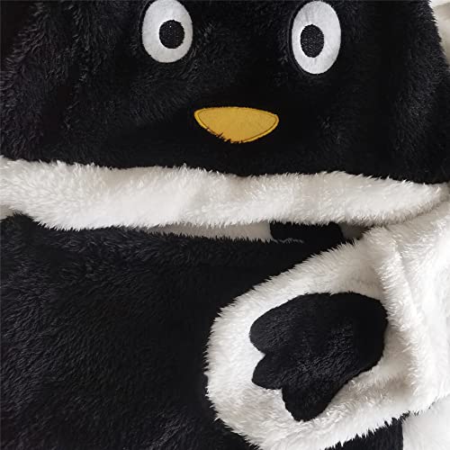 YemaYfly Penguin Blanket Unisex Oversized Sweatshirt for Women Cozy Hoodie Wearable Animal Blanket Thick Warm with Large Front Black Pocket Penguin Costume Adult (Penguin,L)