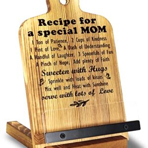 Gifts for Mom, Christmas Birthday Gifts for Mom, Cookbook Stand to My Mom from Daughter Son, Best Mom Ever Gifts- Kitchen Present for Mother C-011