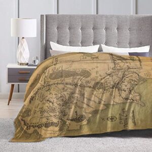 Fleece Blanket Lord of The-Rings Blankets Warm Cosy Throw Blanket for Sofa and Bed Super Soft and Lightweight Blanket for All Seasons, 50 x 40 inches