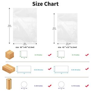 Xsourcer Clear Large Storage Bags, Pack of 6, 32 x 42" Dustproof Space Saver Bag, 1.6 Mil Jumbo Moistureproof Storage Bag, Waterproof Storage Bag for Humidifer, Floor Fan, Blanket, Comforter and More