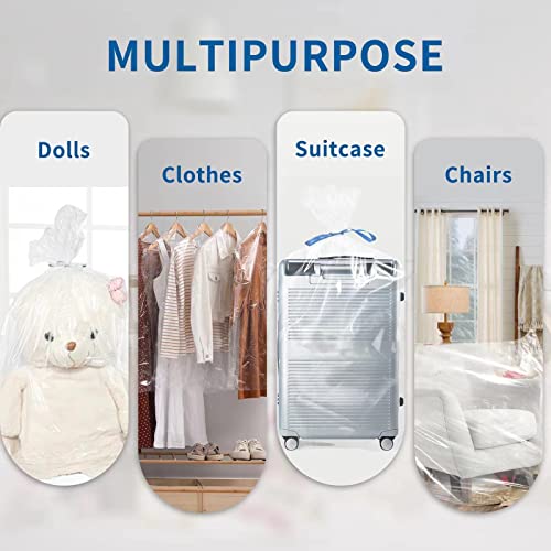 Xsourcer Clear Large Storage Bags, Pack of 6, 32 x 42" Dustproof Space Saver Bag, 1.6 Mil Jumbo Moistureproof Storage Bag, Waterproof Storage Bag for Humidifer, Floor Fan, Blanket, Comforter and More