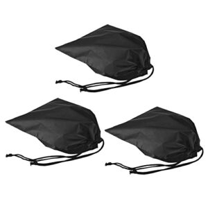 storage bags, nylon drawstring storage bags proof storage bags for shoes clothes organizer(black)