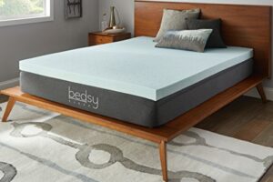 bedsy sleep 3" gel memory foam mattress topper, soft, twin