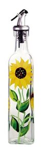 grant howard glass sunflower oil & vinegar bottle