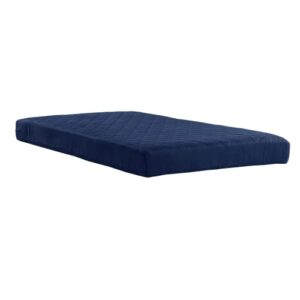 value 6 inch thermobonded polyester filled quilted top bunk bed mattress, full, navy, hp 716 (navy, full)