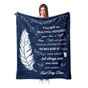 fouca bereavement gifts blanket, memorial gift for loss of loved one, sympathy gift, in memory of loved one gifts, condolence gifts, remembrance gifts for loss of loved one throw blanket 60" x 50"