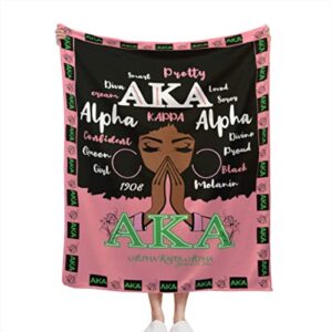 sorority gifts pretty grils ultra-soft micro fleece blanket for bed or sofa throw blankets home decor society gifts 50"x40"