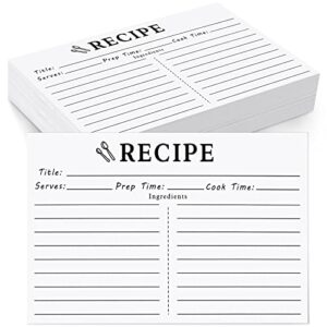 70 count recipe cards, recipe cards 4x6 white, 4x6 recipe cards double sided, blank recipe cards for bridal shower and wedding