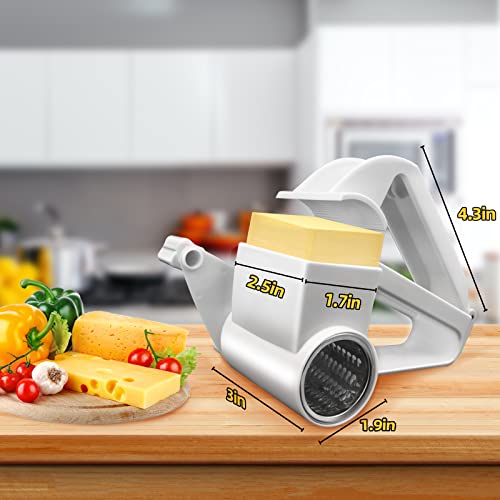 Cheese Grater, Handheld Rotary Cheese Grater, Small Cheese Grater With Handle, For Cheese, Nuts, Vegetables, Chocolate