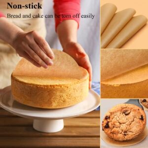 8 Inch Parchment Paper Rounds, 200PCS Unbleached and Non Stick Baking Parchment Rounds, Precut Round Parchment Paper for Baking Sheets Round, Cake Pans, Air Fryer, Springform Pan, Bamboo Steamer