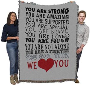 pure country weavers you are strong you got this blanket - gift tapestry throw woven from cotton - made in the usa (72x54)