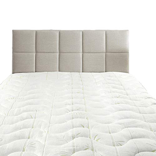 sheetsnthings Waterproof Bamboo Jacquard Twin Mattress Pad, White