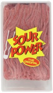 sour power straws, strawberry (200-count straws), 49.4-ounce tub