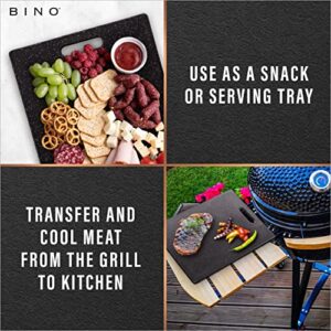 BINO Cutting Board - 3-Piece Chopping Boards | BPA-Free Plastic, Durable, Multipurpose, Dual-Sided, Dishwasher Safe, Easy to Clean | Charcuterie Accessories | Home & Kitchen Utensils