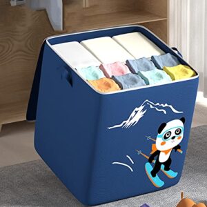 large capacity clothes quilts storage bag, good look & durable wardrobe sorting storage box portable storage bag zipper cup storage bag (100l one piece)