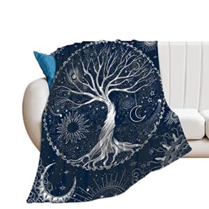 tree of life throw blanket soft all season fleece throws sofa bed lightweight throws print unique gifts for men and lovers 50"x60"inch