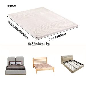 Natural Latex Hybrid Mattress,5in Trundle Mattress Medium Soft Organic Mattress Foldable Floor Sleeping Bed Tatami Mat with Cotton Cover,King 180x200cm