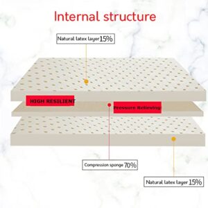 Natural Latex Hybrid Mattress,5in Trundle Mattress Medium Soft Organic Mattress Foldable Floor Sleeping Bed Tatami Mat with Cotton Cover,King 180x200cm