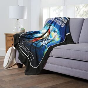 Northwest Dungeons & Dragons Silk Touch Throw Blanket, 50" x 60", Wizards and Dragons