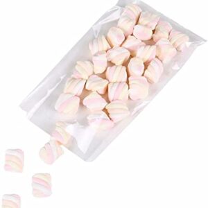 100 Pcs 10 in x 6 in Clear Flat Cello Cellophane Treat Bags Good for Bakery, Cookies, Candies ,Dessert(by Brandon)1.4mil.Give Metallic Twist Ties!