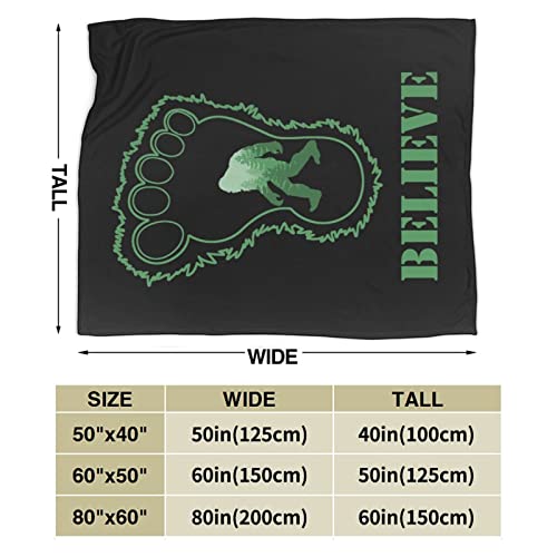 FEILUOKE Funny Bigfoot Sasquatch Blanket Super Soft and Comfortable 80inchx60inch