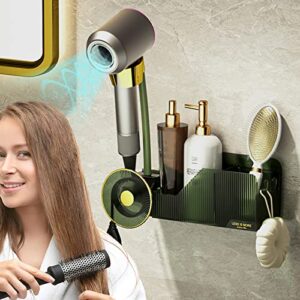 Hands Free Hair Dryer Holder,Hair Tool Storage Organizer Wall Mounted,Blow Dryer Curling Iron Hair Straightener Holder,Hair Styling Suppliers Acessories Organizers for Bathroom Shower Bedroom