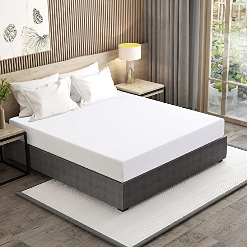 MUUEGM Twin Mattress 8 Inch,Cooling Gel Green Tea AeroFusion Memory Foam Mattress,Twin Size Mattress in a Box,Medium Firm Mattress,Pressure Relieving,CertiPUR-US Certified