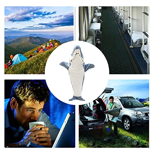 Shark Blanket Hoodie for Adult - Super Soft and Cozy Flannel Hoodie, Wearable Shark Blanket Adult & Shark Sleeping Bag (S | Suit for Height 58~62Inch) (M | Suit for Height 62~66Inch)
