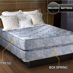 DS Solutions USA Chiro Premier 2-Sided Orthopedic (Blue Color) Queen Mattress Only with Mattress Protector Included - Fully Assembled, Innerspring coils, Long Lasting Comfort