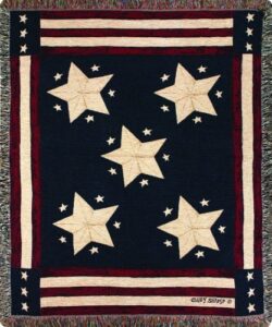 manual patriotic collection 50 x 60-inch tapestry throw, long may it wave x cindy shamp