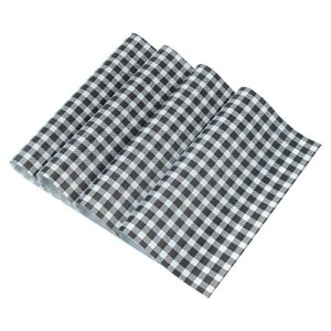 100 pcs wax paper sheets,12" x 12" black and white checkered dry waxed deli paper sheets, greaseproof food wrapping paper basket liner, sandwich paper wraps for bbq, picnic, festival, party, fast food