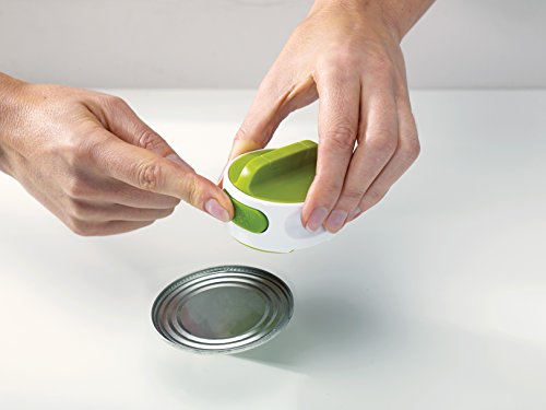 Joseph Joseph Can-Do Compact Can Opener Easy Twist Release Portable Space-Saving Manual Stainless Steel, Green