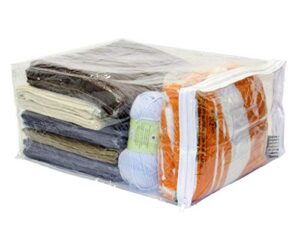 clear vinyl zippered storage bags 15 x 18 x 9 inch 5-pack