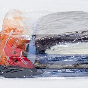 Clear Vinyl Zippered Storage Bags 15 x 18 x 9 Inch 5-Pack