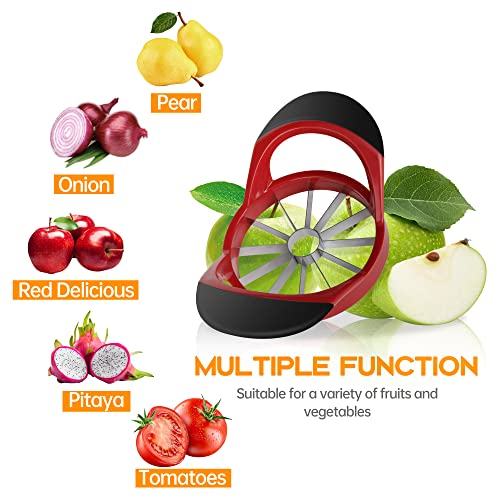 Supercenter Apple Cutter, Apple Corer and Slicer - Stainless Steel Apple Corer - 4.72 Inch Apple Slicer Tool with 12 Super Sharp Blades, lightweight Apple Slicer and Corer with Anti-slip Handle