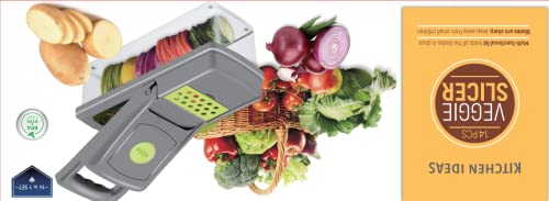 Improved Vegetable Chopper, 14-in-1 Safe Chopper Vegetable Cutter,Onion Chopper,Veggie Chopper,Chopper,Food Chopper,Food Chopper Manual Hand,Vegetable Slicer,Kitchen Gadgets