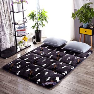 hlcui japanese futon tatami cushion mattress,thick foldable flannel mattress student dormitory tatami single double mattressfloor mat,non-slip sleeping pillow foldable bed mattress,b,90200cm