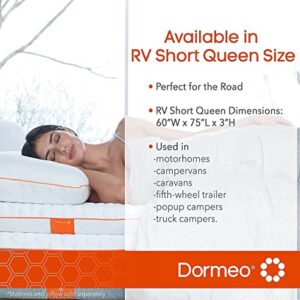 The Premium Mattress Topper by Dormeo (RV Short Queen) and True Evolution Pillow Bundle