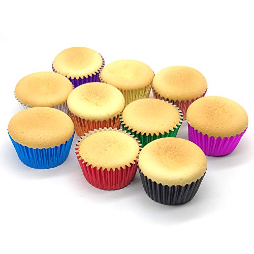 Mombake Standard Black Foil Cupcake Liners Muffin Baking Cups for Party and More, 100-Count